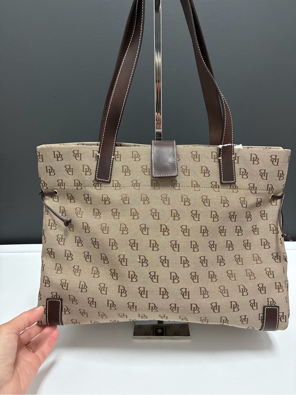 Dooney & Bourke Beige Monogram Tote Bag